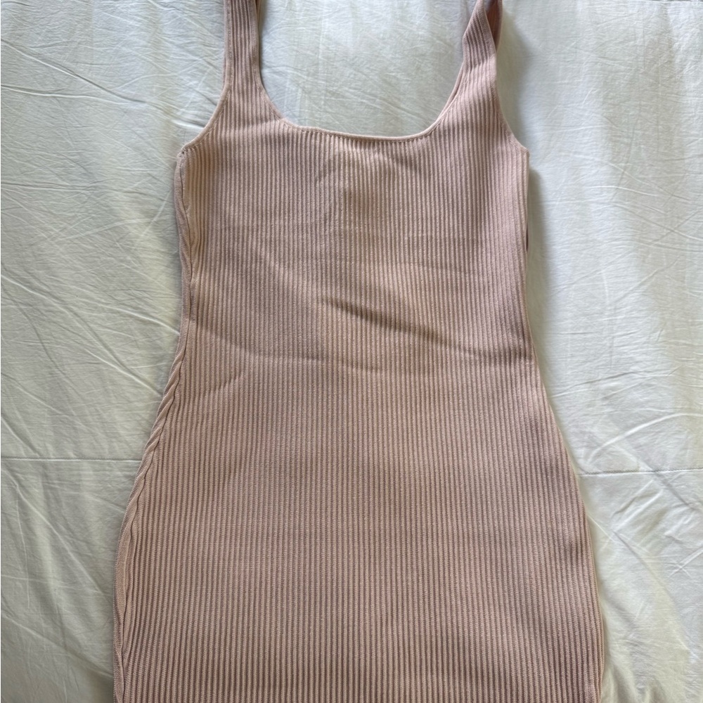 Princess Polly Blush Ribbed Mini Dress